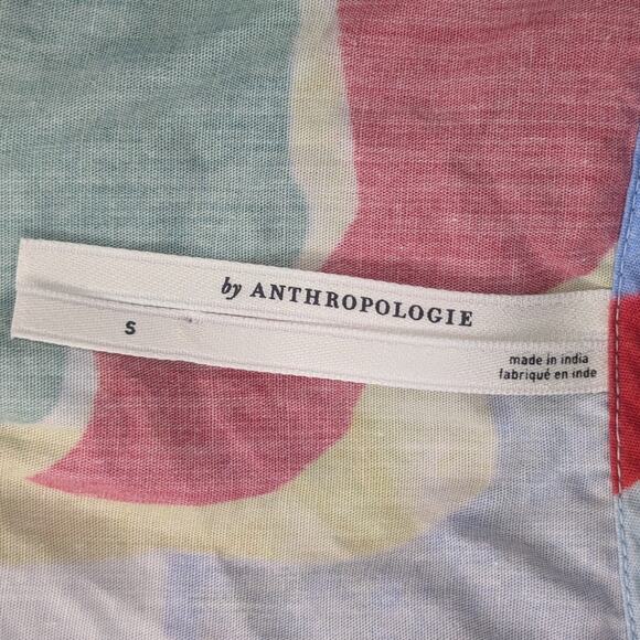 By Anthropologie Sleeveless Ruffled Seaside Floral Mini Dress, Size Small - Picture 9 of 10